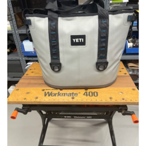 YETI Hopper 30 soft cooler in Fog Gray colour front view