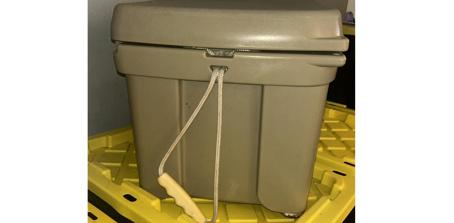 Engel 65 hard cooler tan colour front view UK