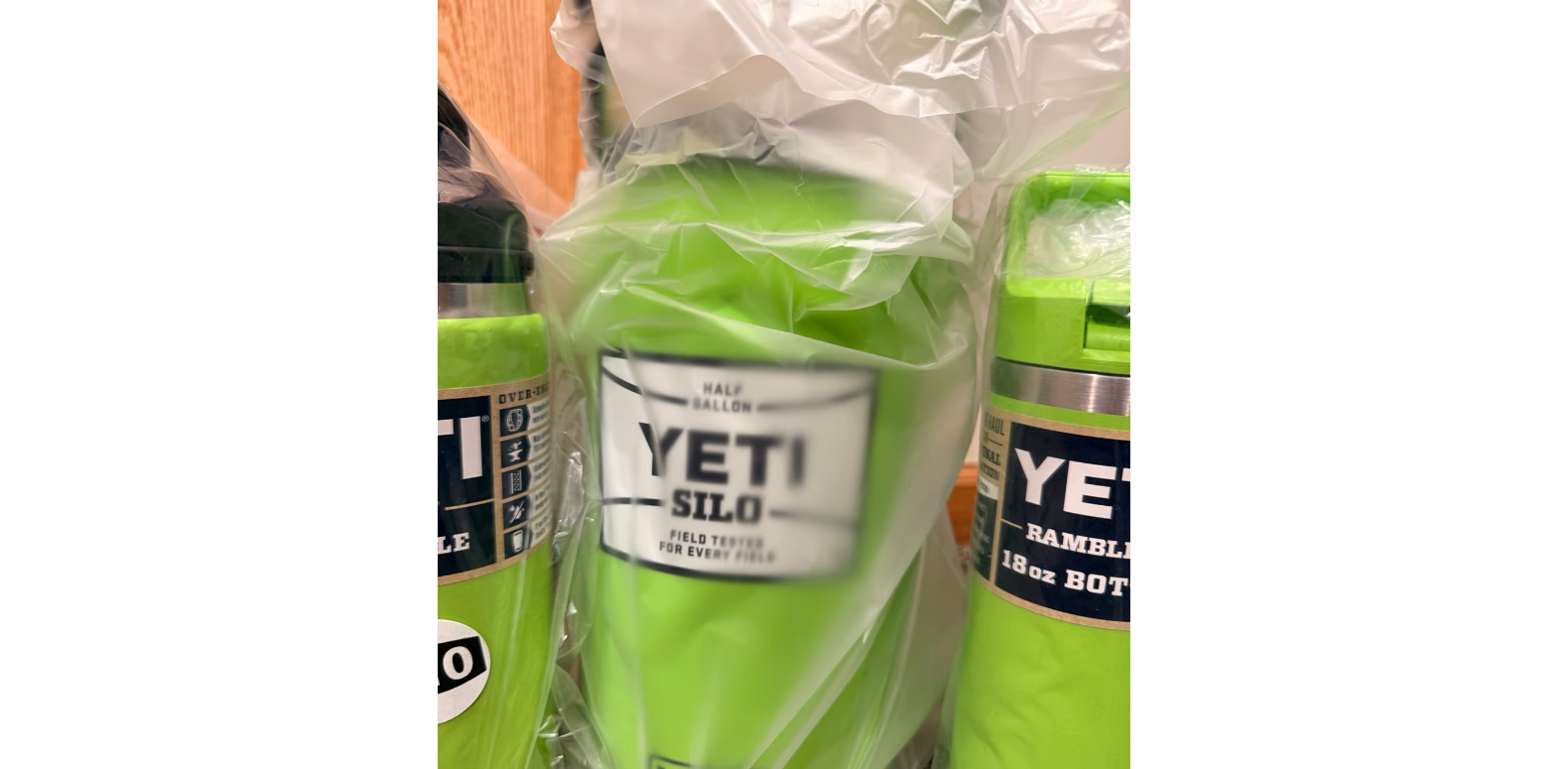 YETI cooler and cup bundle in green complete set as pictured with matching hard cooler and drinkware brand new