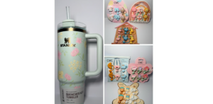 Stanley Spring Blossom Tumbler 30oz Easter 2026 insulated tumbler with boot and straw toppers