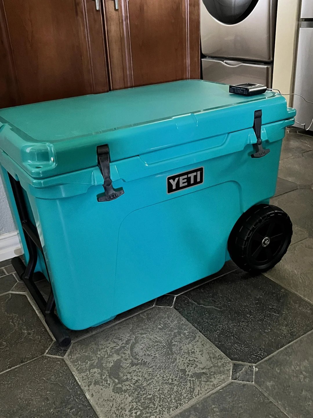 YETI Tundra Haul Wheeled Cooler Seafoam limited edition outdoor rolling cooler for camping fishing and travel