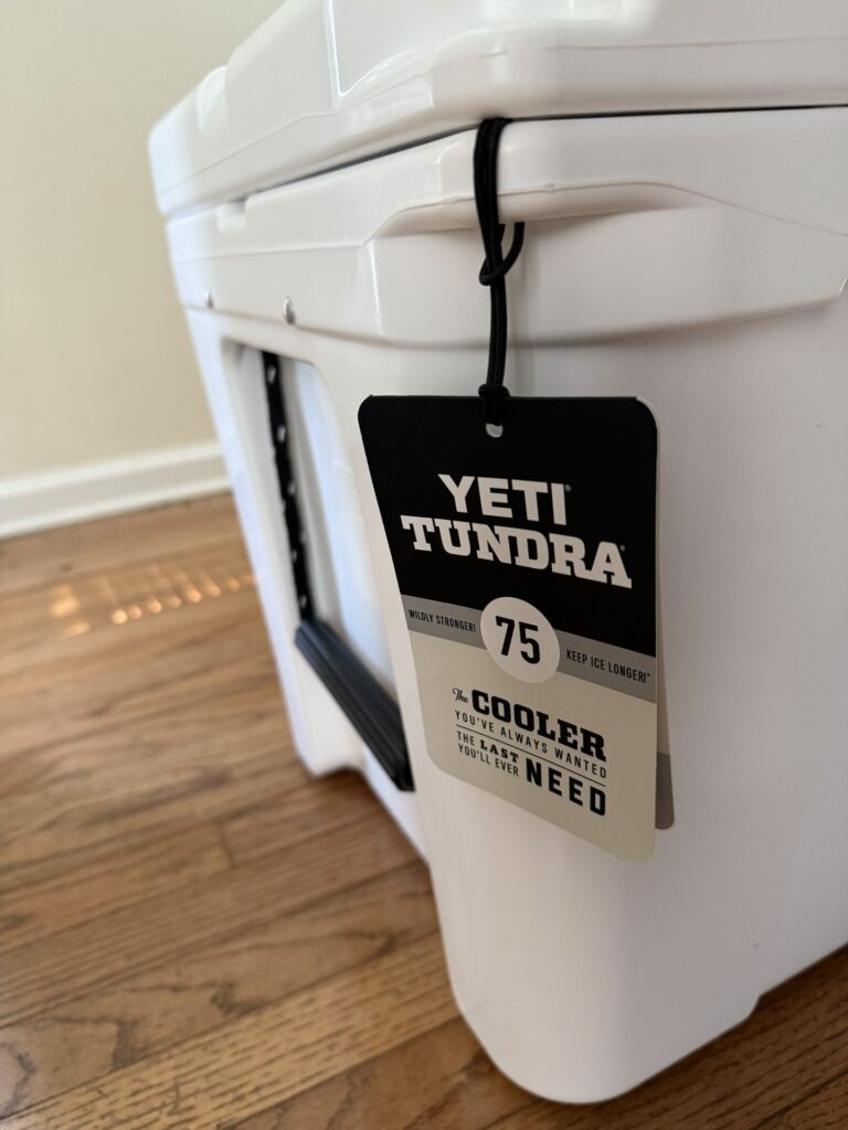 YETI Tundra 75 White Cool Box premium hard cooler for camping fishing hunting and outdoor adventures