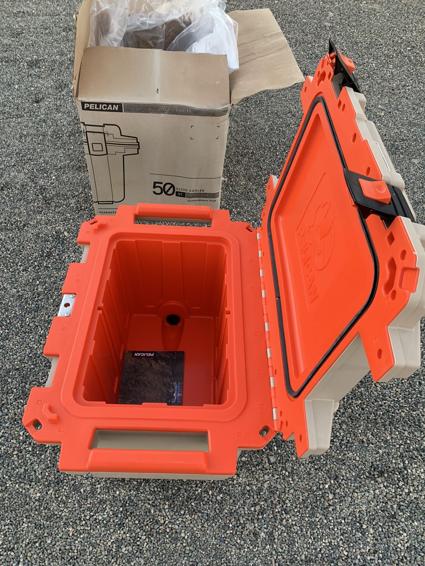 Pelican 50QT Elite Cooler UK Tan Orange Brand New