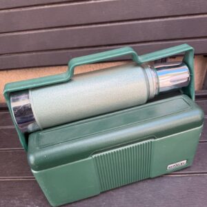 Vintage Stanley Aladdin Lunch Box UK Green Thermos Set