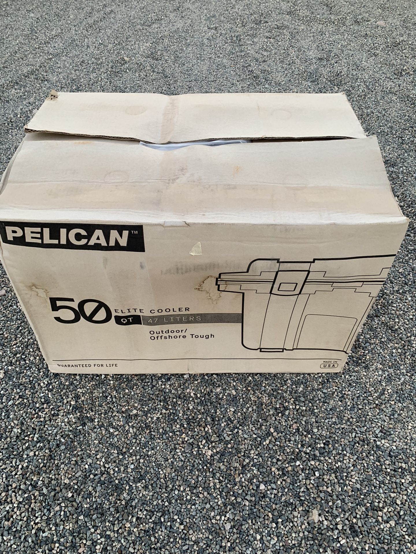 Pelican 50QT Elite Cooler UK Tan Orange Brand New