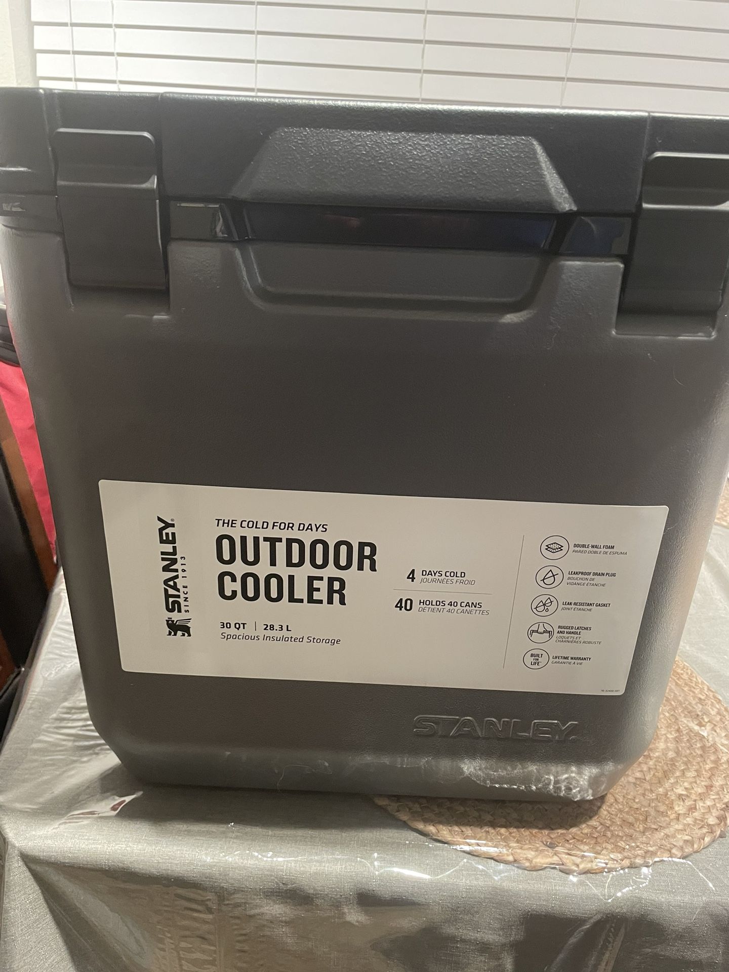 Stanley 30QT Charcoal Cooler UK Brand New