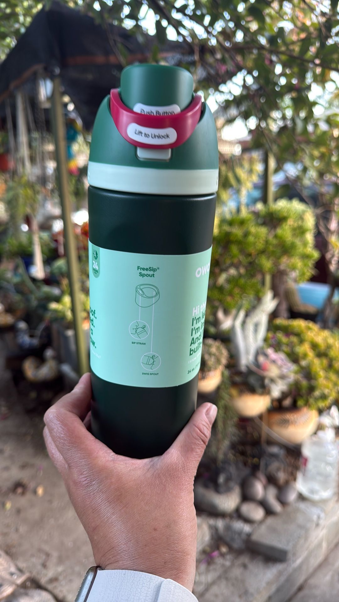 Starbucks Owala Forest Green 24oz UK Limited Edition FreeSip Bottle