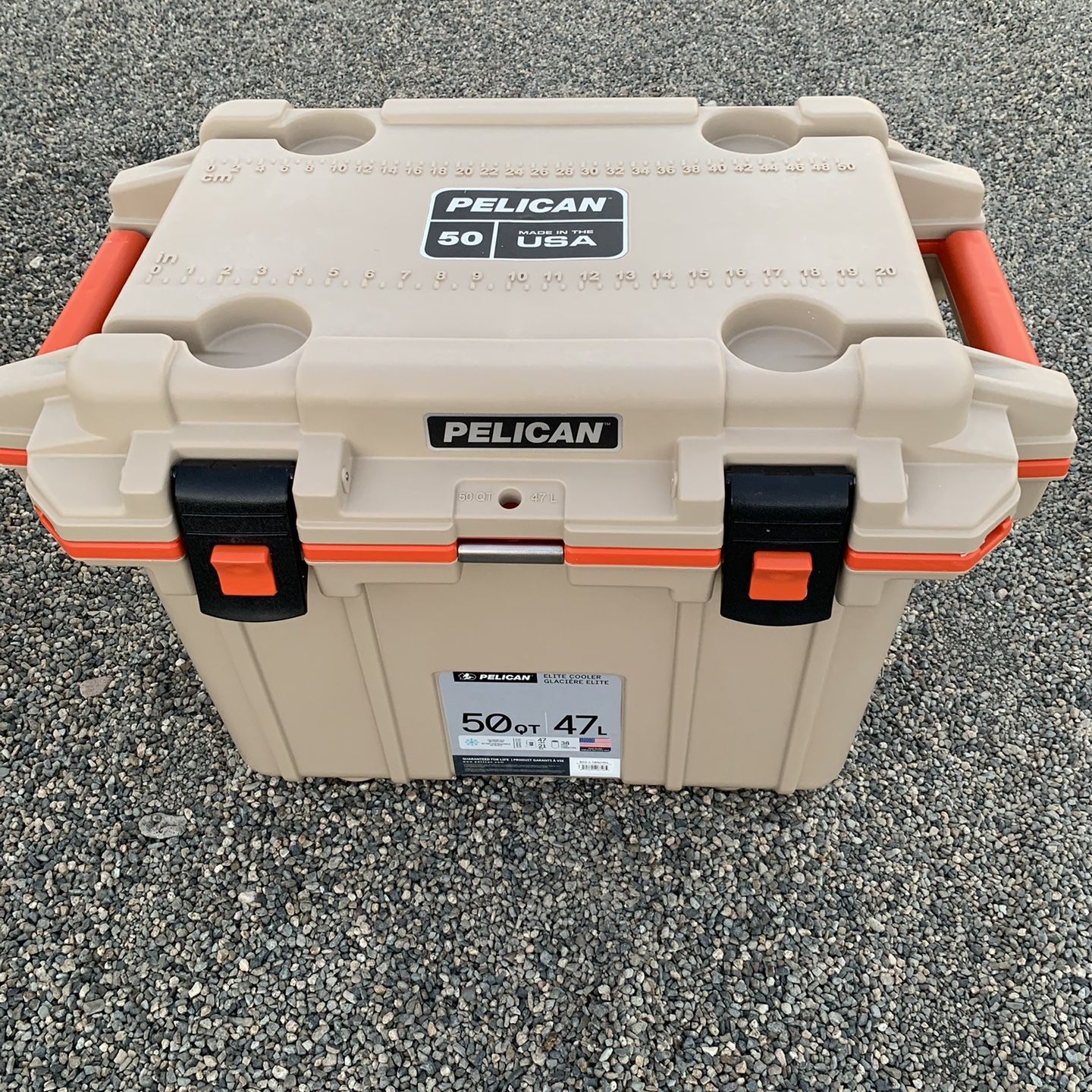 Pelican 50QT Elite Cooler UK Tan Orange Brand New